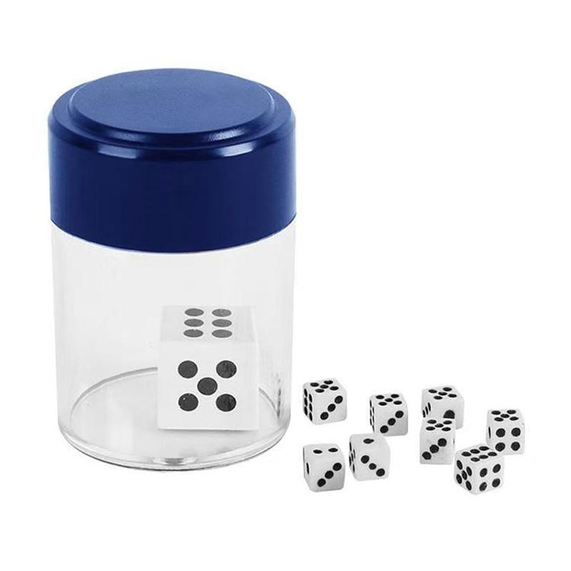 Novelty Funny Dice in a Cup Magic Trick Role Playing Props Illusion Mentalismo Magician  Prank Joke Toys For Kids Adults