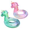 Cartoon Horse Swim Ring with Seat Handle Kids Inflatable Thickened PVC