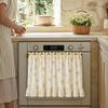Oven Skirt with 7 Ribbon Ties Mushroom Flower Pumpkin Pattern Farmhouse Kitchen Decorative Cabinet Dishwasher Appliance Oven Curtain