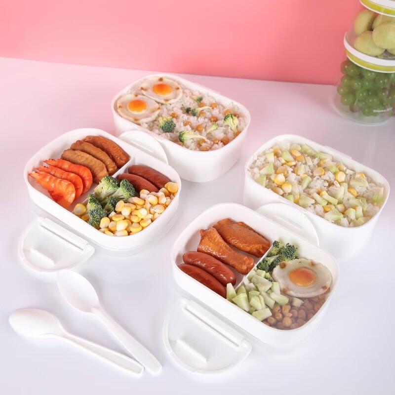 CHAHUA 1420ml Large Double-Layer Plastic Lunch Box