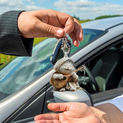 Dekorativer Kätzchen-Anhänger Auto-Schmuckstück mit Lanyard Niedliches Acryl