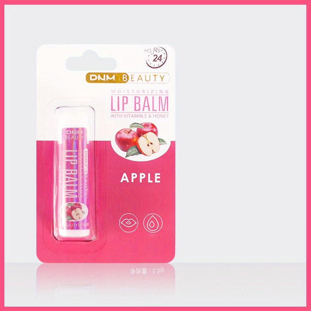 Fruit Flavor Lip Balm Set, Natural Finish, Alcohol-Free, All Skin Types, Unisex Adult, Gift Box with Coconut, Aloe, Strawberry, Lemon, Grape Flavors