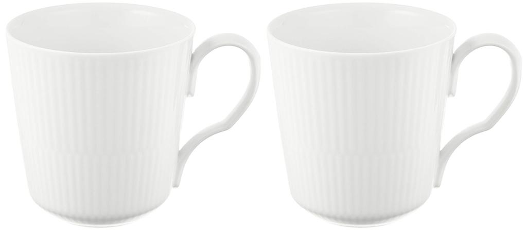 Imported Royal Copenhagen White Fluted Pair Mug S 280ml Wedding Gift 1017377 [Regular Product]