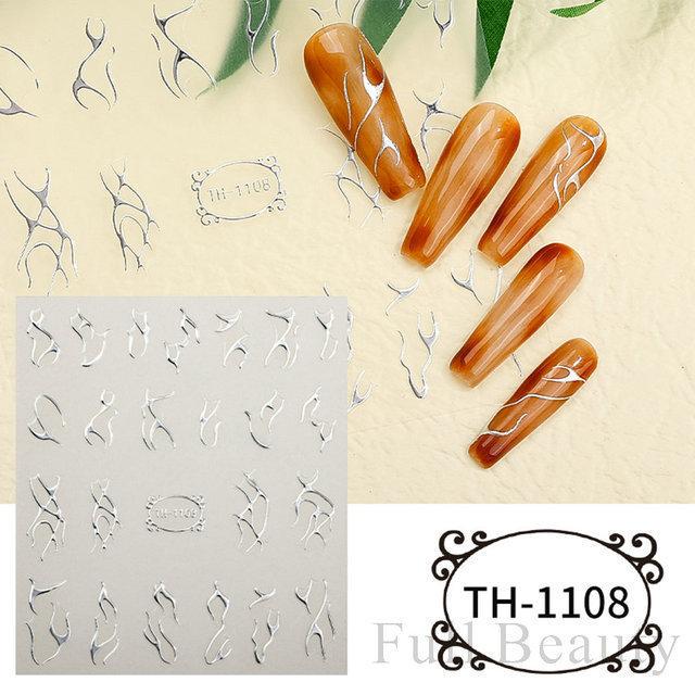 Nail Art Sticker Diablo Series European And American Halloween Laser Spider Scorpion Thin Fortitude Back Glue Nail Sticker