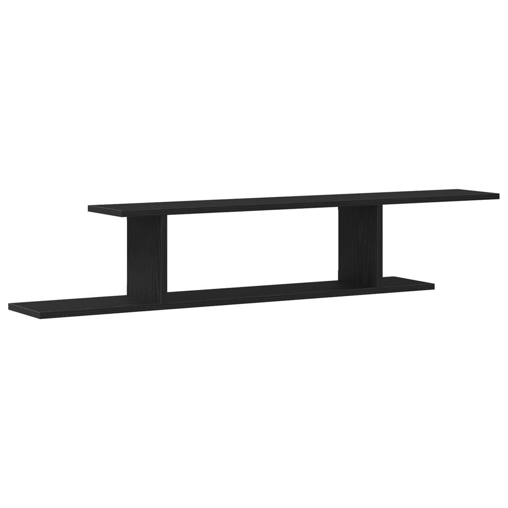 Wall-mounted decorative shelf for decorative storage display in bathroom, living room and hallway, 125x18x23 cm