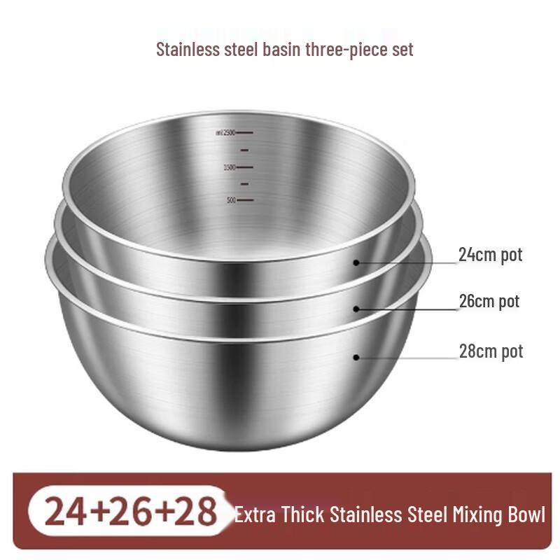 Mengzhang Food-Grade Stainless Steel Mixing Bowl