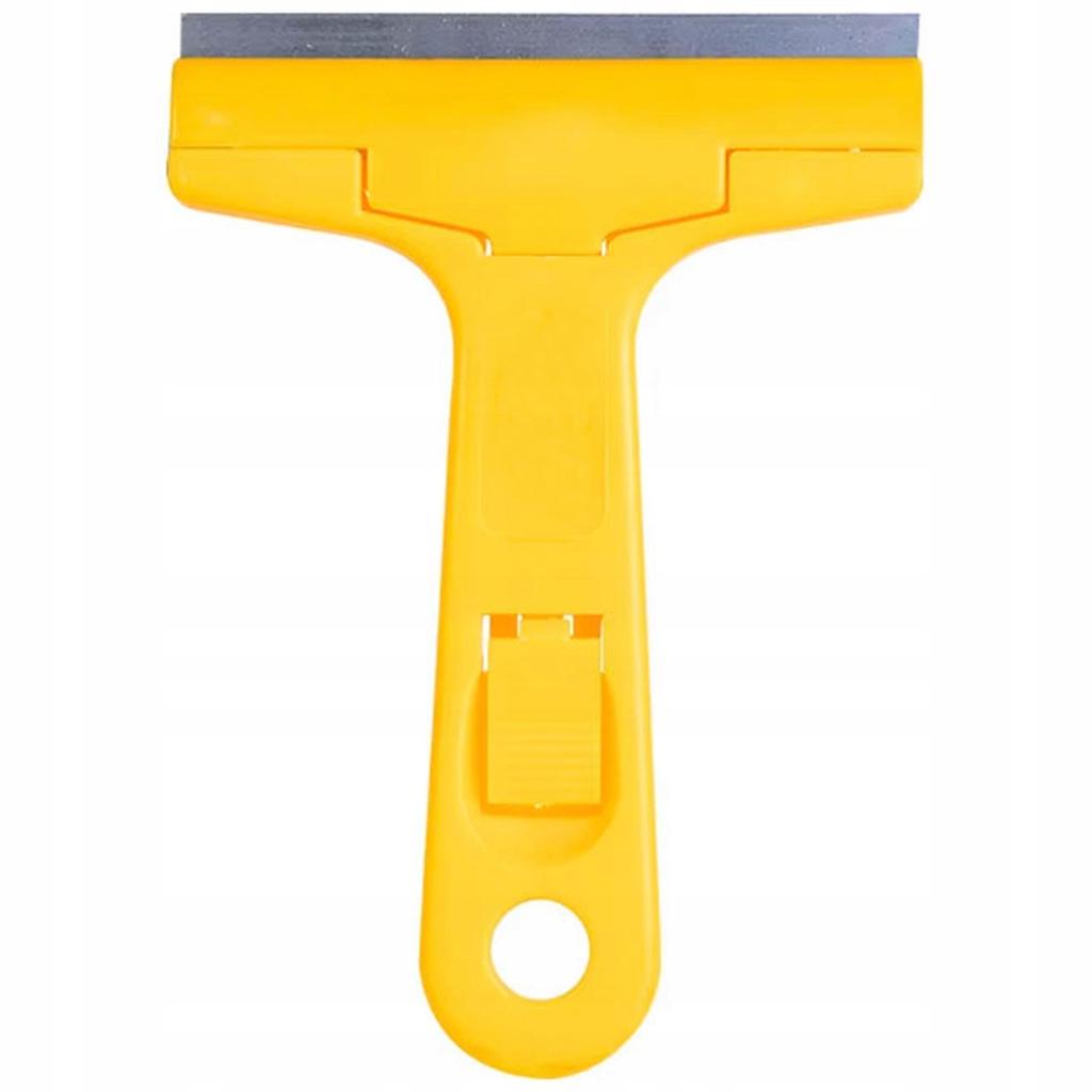 Scraper for removing stickers and adhesive labels, yellow, 16.5 cm
