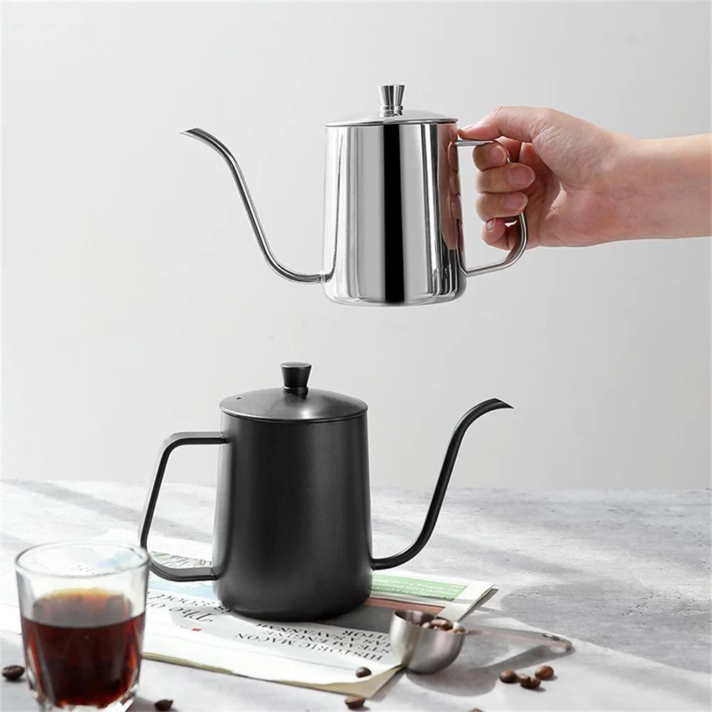 Narrow Spout Gooseneck Coffee Drip Kettle Stainless Steel Hand-poured Coffee Maker  Outdoor