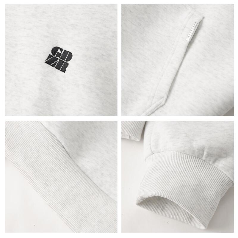GROUND ZERO Women's Letter Embroidered Short Hooded Sweatshirt