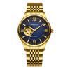 Uhr Wasserdicht Business Leichter Luxus Herren Mechanische Uhr Blau Hohl Tourbillon