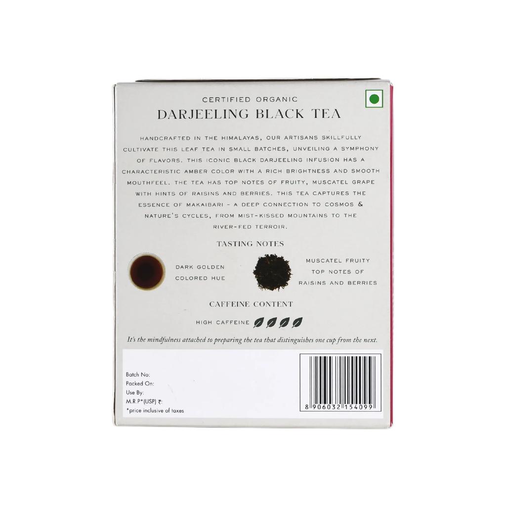 Makaibari Darjeeling Schwarztee | 250 g loser Tee | Monokarton Tee | Starker schwarzer Chai | Handverlesen | Kräftiger aromatischer Chai
