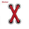 New PVC Car Motorcycle Decals Multicolor 3D Cross Car Stickers 3D Shoe Lace Decoration Adhesive Auto Decals Trucks