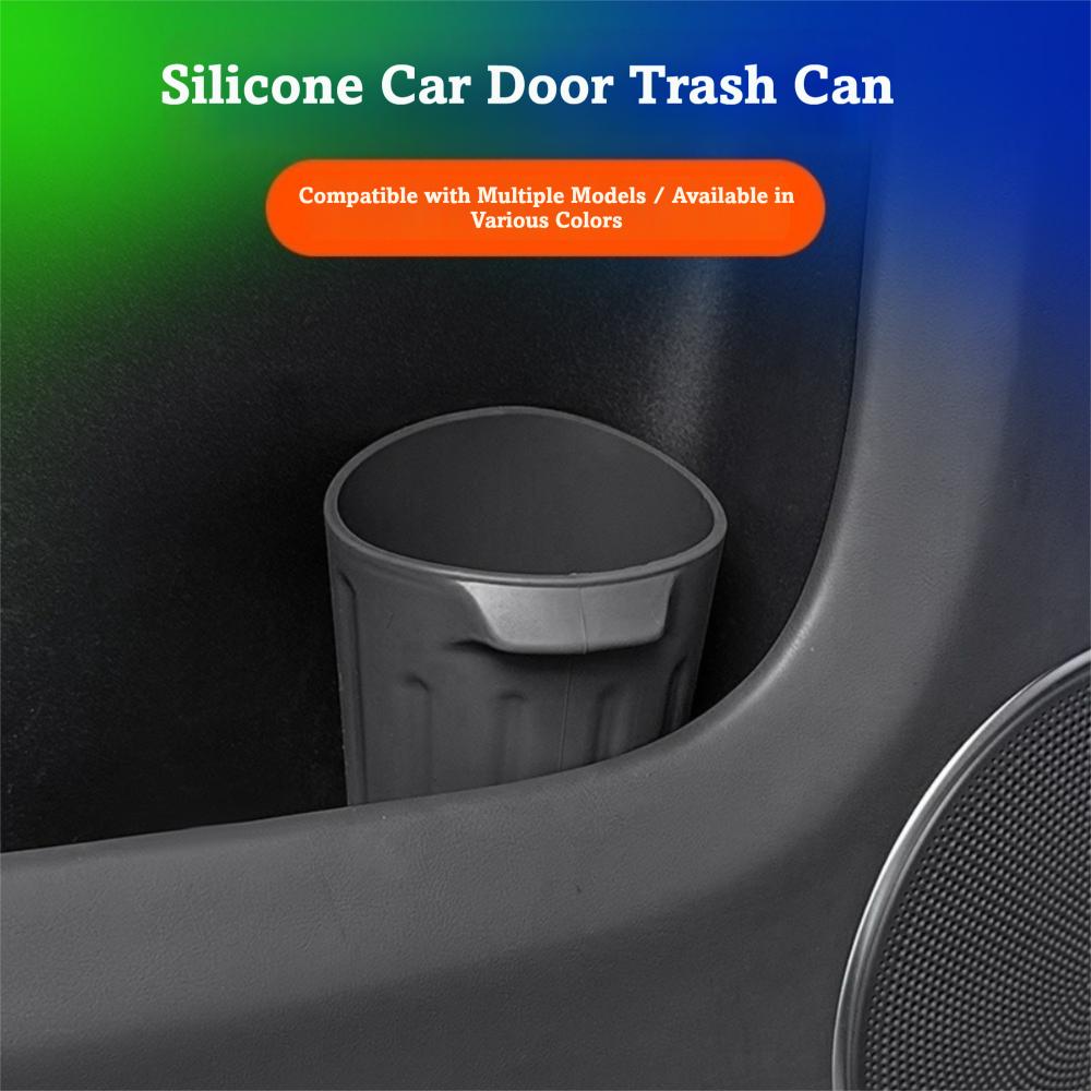 Silicone Car Cup Holder Anti-Slip Design Trash Bin Organizer  Car Interior Accessories
