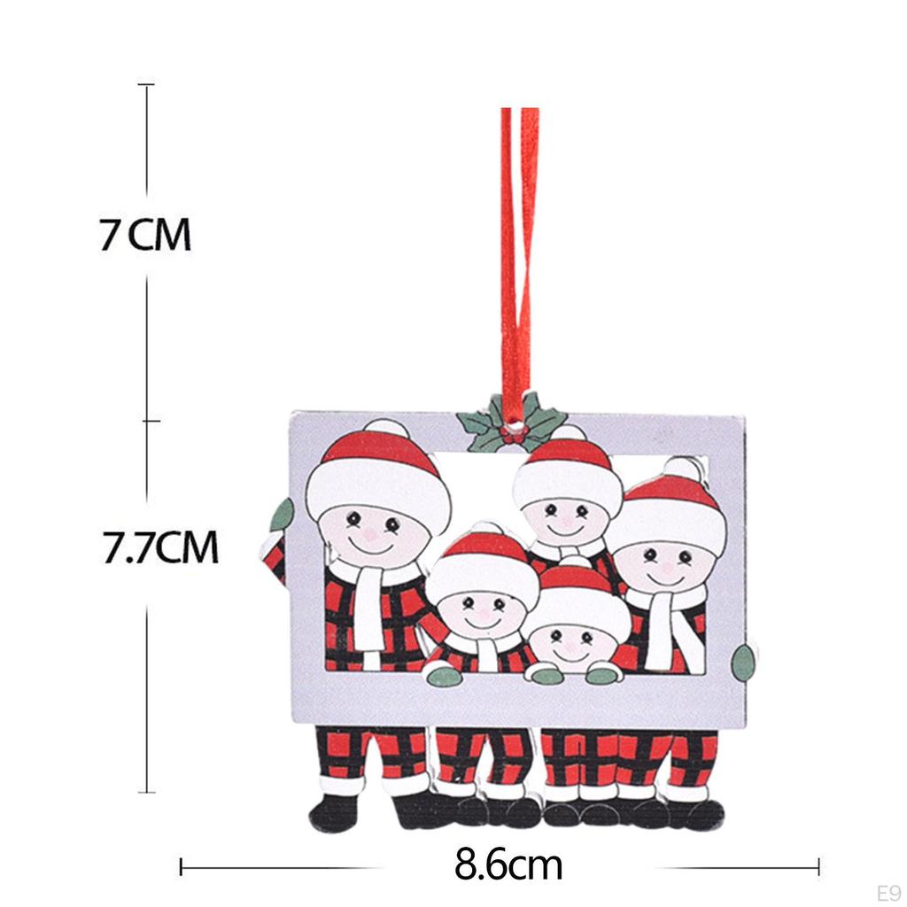 Christmas Family DIY Photo Frame Ornament Decoration Cute Hanging for
