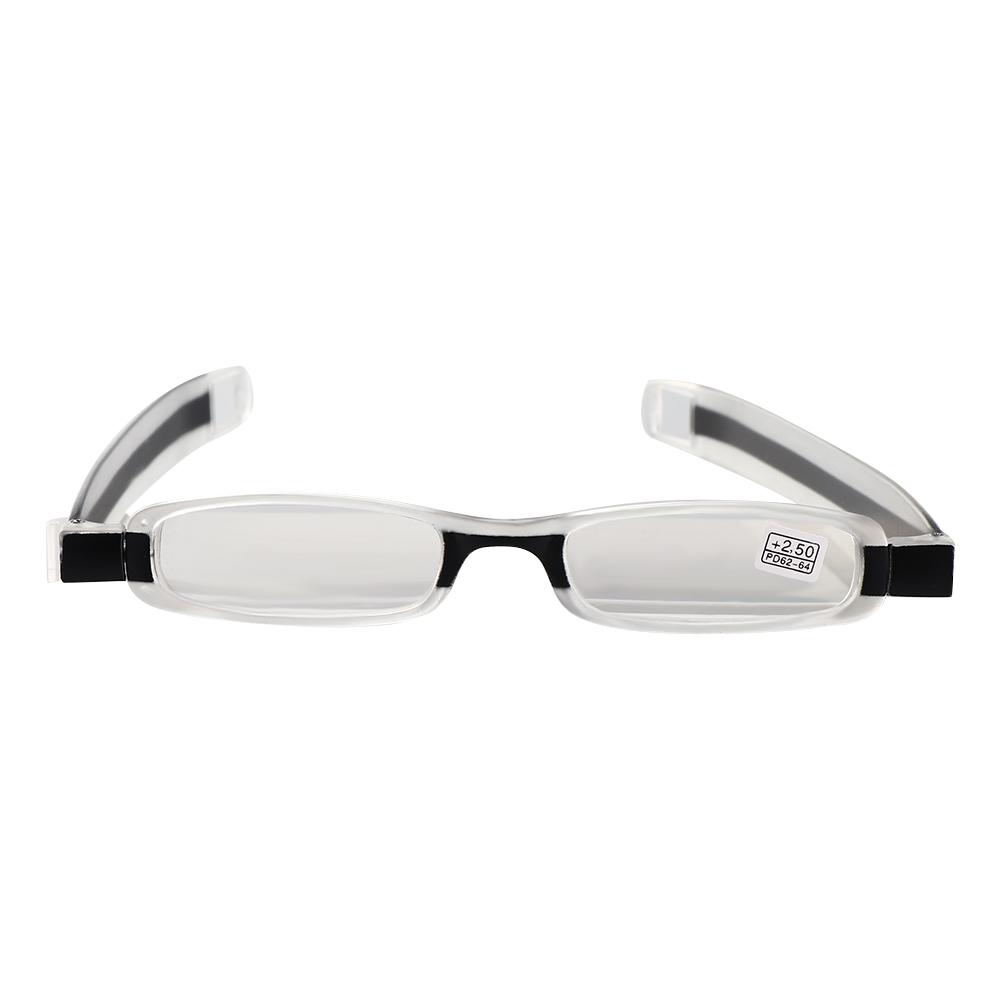 1PC Upgraded 360 Degree Rotation Reading Glasses Ultraportability Mini Slim Folding Eyeglass Spectacles for Old Man Grandmother