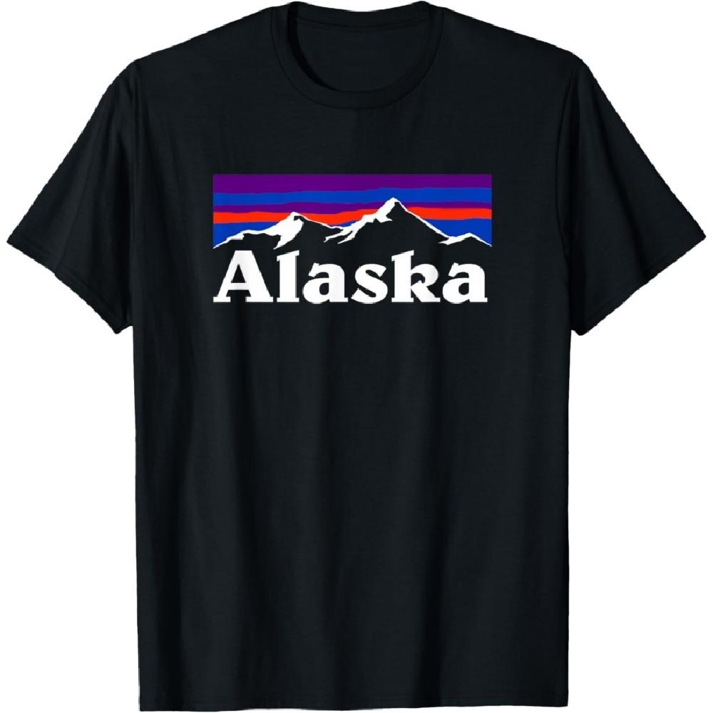 

Alaska Retro Vintage Mountains & Outdoors Wilderness State T-Shirt(2) S