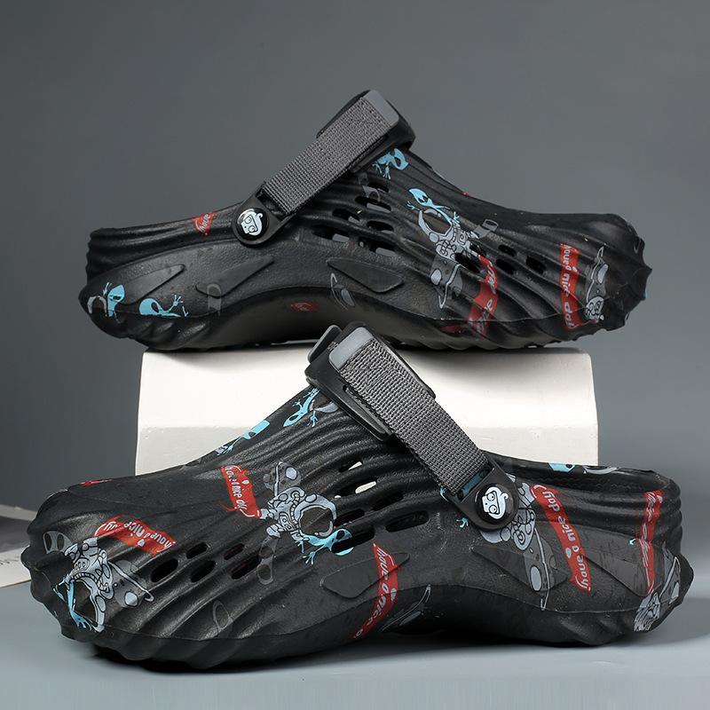 

Hole shoes men s large size 47 summer new corrugated outdoor non-slip beach bag head premium cool slippers 40