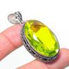 Natural Peridot Gemastone 925 Sterling Silver Jewelry Pendant 2.17" AP-14496