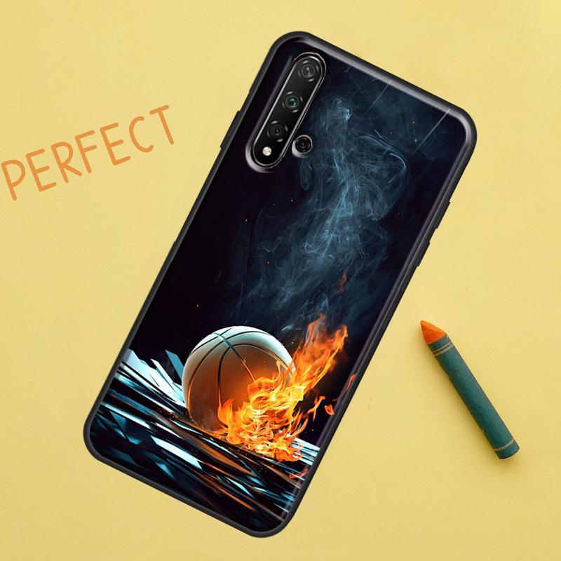 Basketball On Fire For Huawei Nova 5T 9 10 SE 7i 8i 11i 12i Y60 Y61 Y70 Y72 Y73 Y90 Y91 P20 P30 P40 Lite Case
