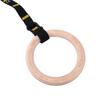 Anelli da Ginnastica Regolabili a Doppio Strato con Cinghie Numerate Anelli in Legno per Trazioni per Palestra Domestica Anello in Legno da 32 mm + Giallo da 38 mm