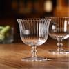 Vertical Striped Glass Cup Creative Cocktail Glasses Cups Wavy Martini Cups Drink Special Glasses Cup Bar Kitchen Accessories