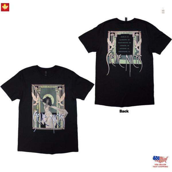 Stevie Nicks T-Shirt: Tour ’24 Doves (Black) (Back Print & Ex-Tour) Unisex T-Shirt XXXXL
