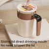 USB Rechargeable Mixing Coffee Mug Automatic Stirring Cup with Digital Temperature Display for Office and Home Use