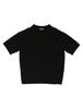CLEVER FIELD Urban Cotton Cable Collar Knit_Black