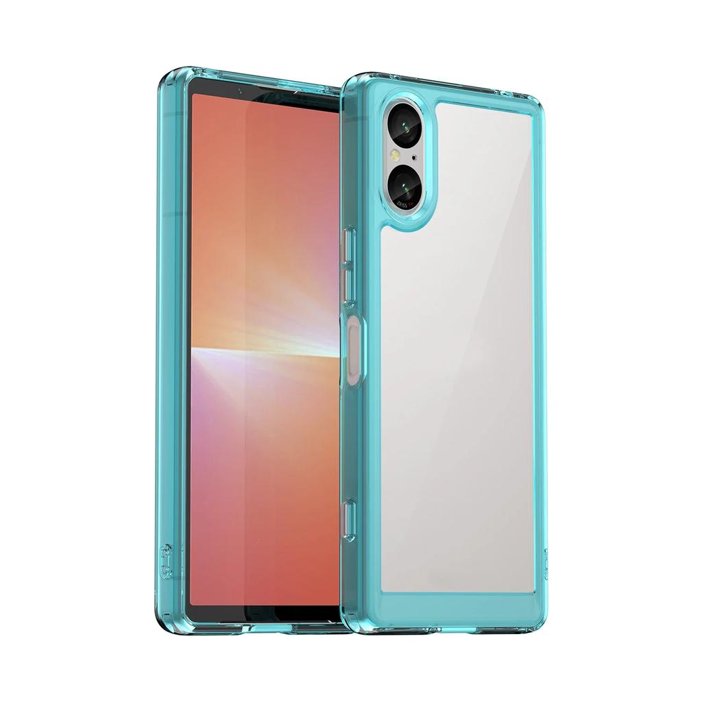 Colorfull Transparent TPU Case for Sony Xperia 10 1 VI 5 V Protective Cover Shockproof Clear Frame Fundas Coque Capa Shell