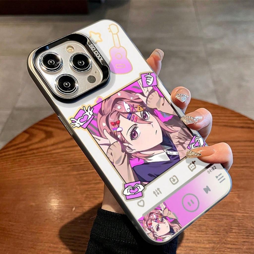 Anime Boy Music Player Print Aesthetic Phone Case For IPhone 15 14 13 - Protective Cover