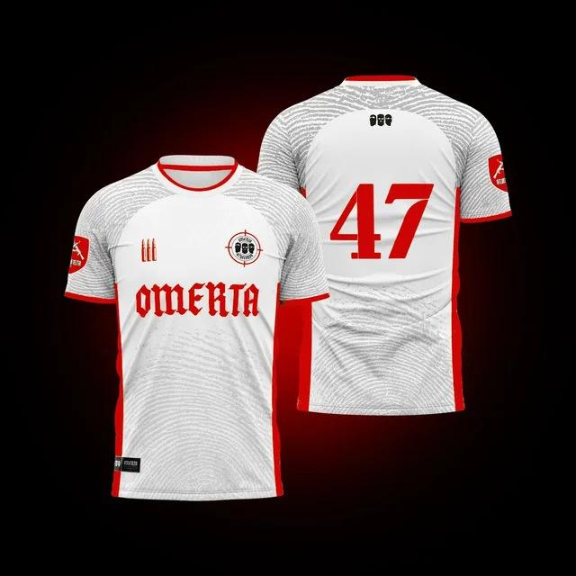 Nuova maglia da calcio Omerta tedesca, maglia da allenamento da uomo stampata, maglietta sportiva traspirante con scollo a girocollo