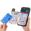For iPhone 16e Leather Phone Cover with RFID Blocking Zipper Card Bag Kickstand