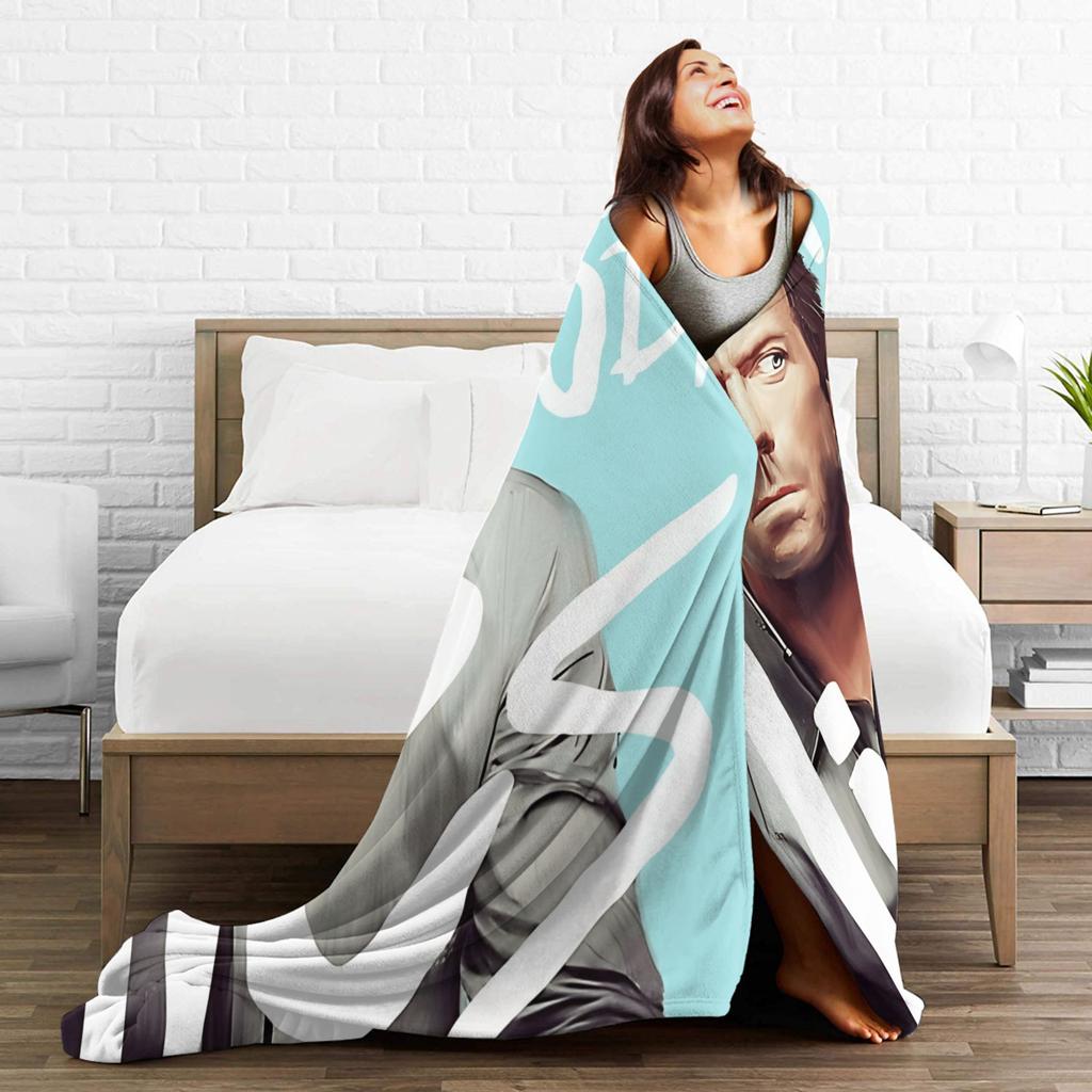 Doctor House Blanket Quality Warm Throw Blanket Winter Boy Girl Couch Bed Print Bedspread
