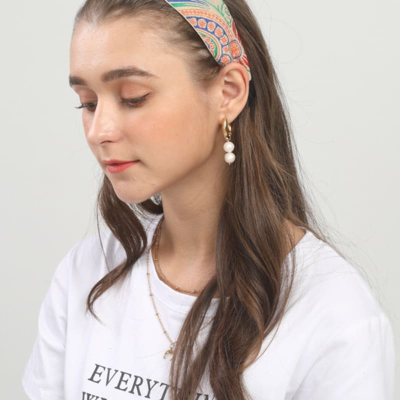 LALA Importiertes Ethno-Haarband - Elfenbein/JaC