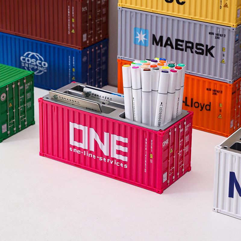 20ft Model Container Pen Holder & Business Card Box