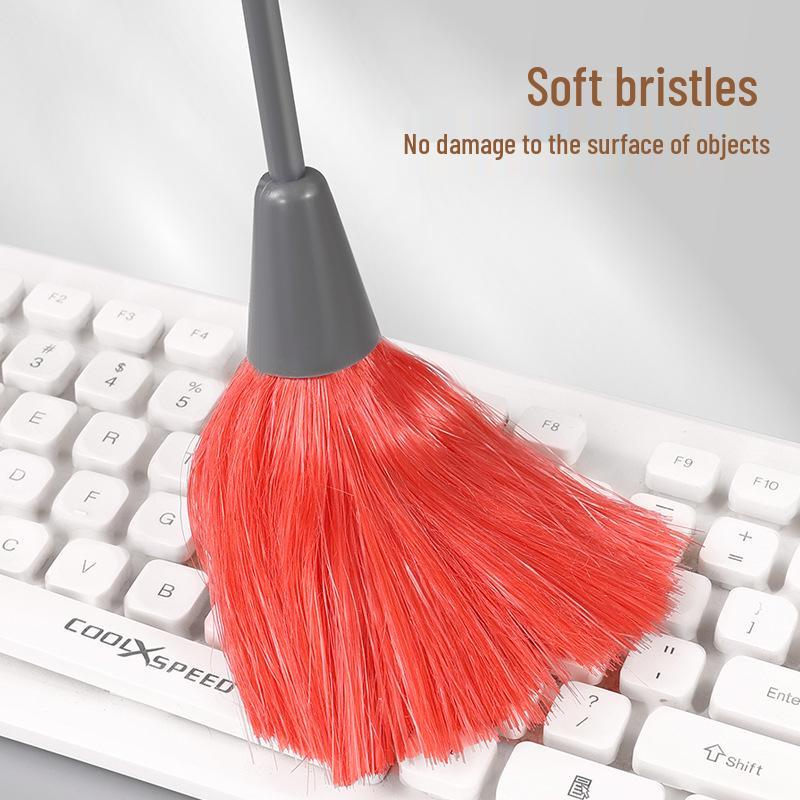 Plastic Long-Handle Multifunction Feather Duster with Round Head