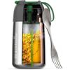 Insulated Food Containers - Blockhütte - 730ml - Stainless Steel - with Brush &; Spork - Insulated Cup
