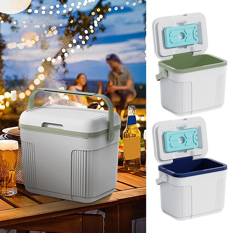 Portable Picnic Lunch Cooler With Handle 10L Camping Fridge Cooling Box Insulation Box For Auto Outdoor Camping Accessories