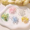 Dopamine Style Beaded Flowers Clusters 2-Piece Set Flower Accessories DIY Earrings Summer Wear