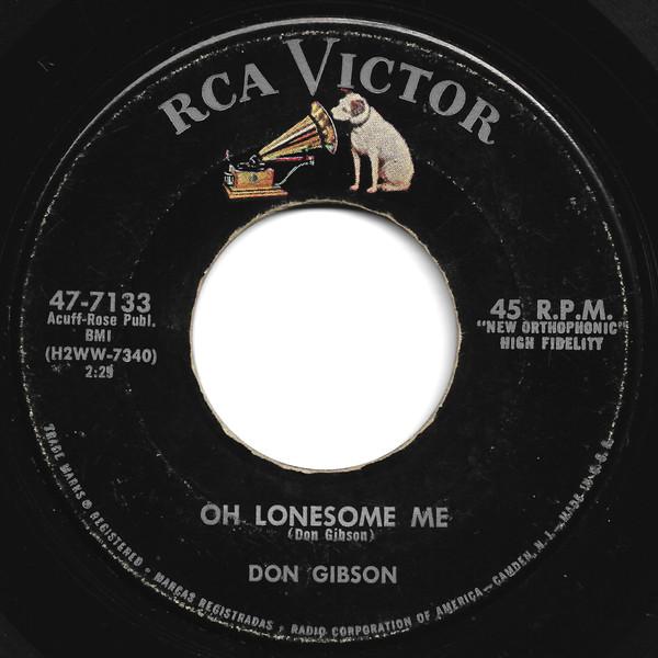 

7inch Record DON GIBSON Oh Lonesome Me 477133 RCA Victor 1958 US CountryFolk Used