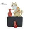 Animal Fridge Magnet Cat Pushing Vase Refrigerator Magnet, 3D Printed Whiskers Holder Pet Memorial Keepsake Decoration, Gift for Cats Lovers