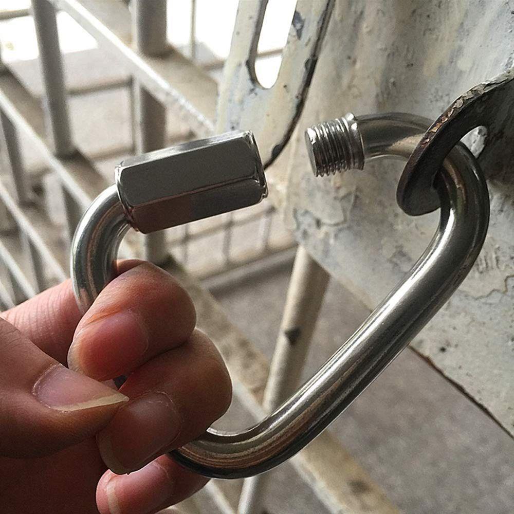 Screw Lock Accessories Triangle Carabiner Keychain Snap Clip Hanging Hook Kettle Buckle Chain