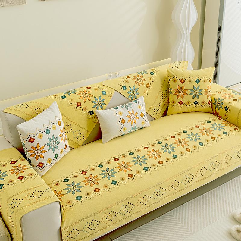 Nordic Bohemian Chenille Sofa Cover - Non-slip, Universal, Minimalist Design for All Seasons