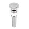 Pop Up Sink Drain with Overflow Sink Vessel Drain Stopper Stainless Steel Quick Drainage Chrome Polished Sink Parts for