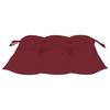 Garden Chairs with Burgundy Cushions 3 pcs Solid Teak Wood