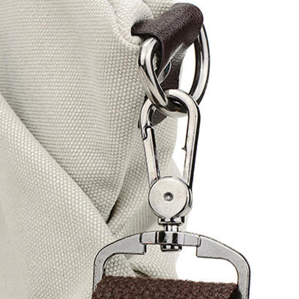 Canvas Bag Large Capacity Reusable Prevent Deformation Cloth Shopping Bag Creamy White