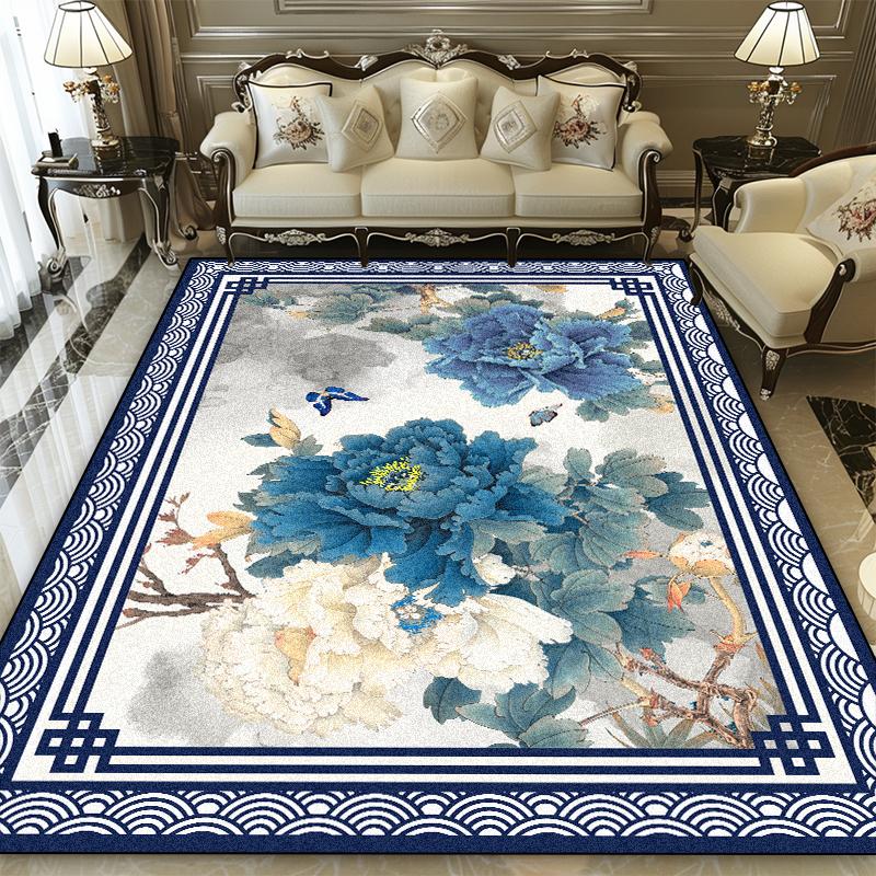 Chinese Style Tradition Carpet Living Room Printing Decoration Washable Soft Large Rugs Lounge Non-slip Customizable Foot Mats