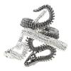 2Pcs Snake Bone Rings Adjustable Animal Ring Vintage Jewelry Rings for Women Men