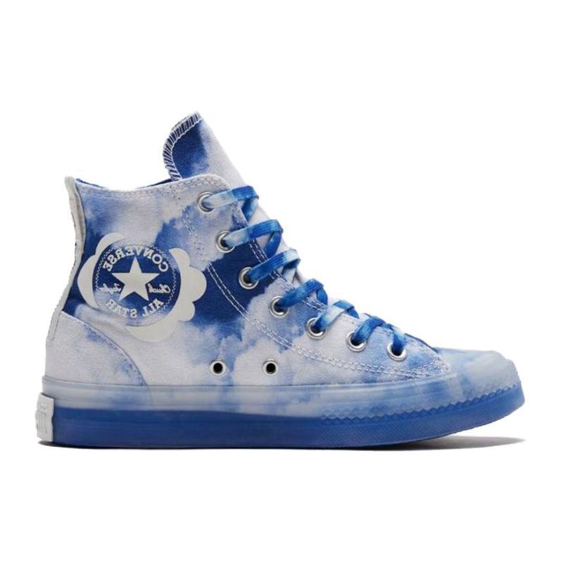 Converse Chuck Taylor All Star Blue White Comfortable and Versatile High-Top Espadrilles Unisex Blue & White