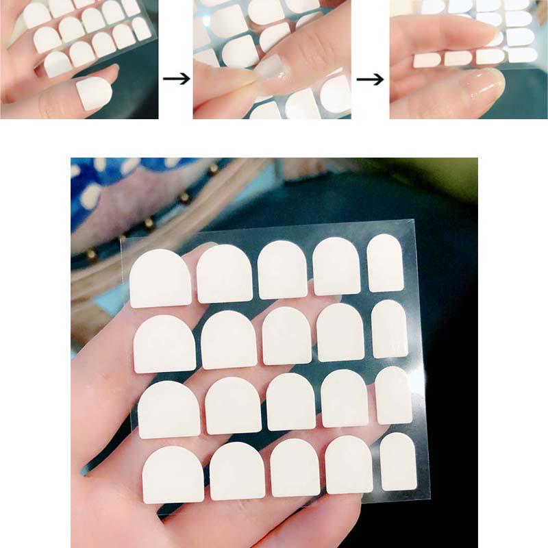 10 Sheets Sided Tape False Nail Tips Double Faced Adhesive Stickers